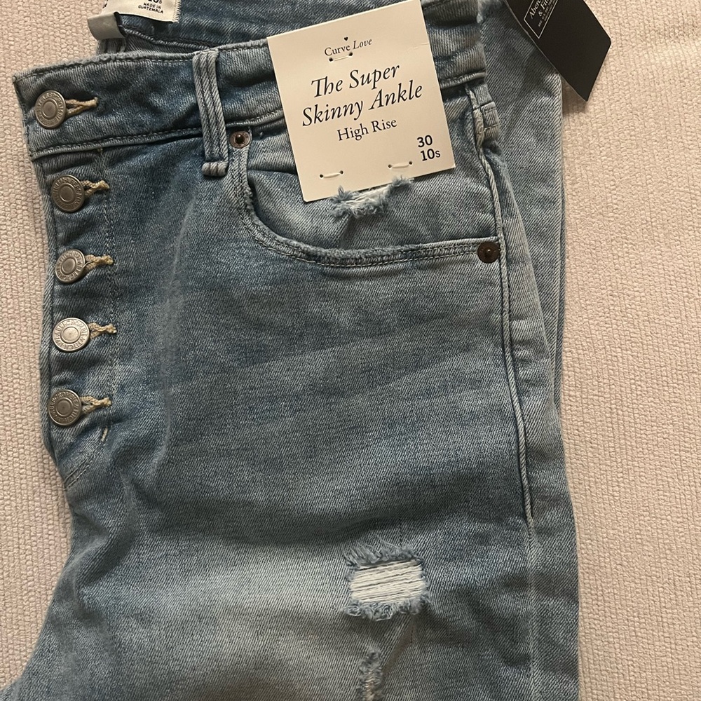 Abercrombie & Fitch Light Blue High Rise Jeans